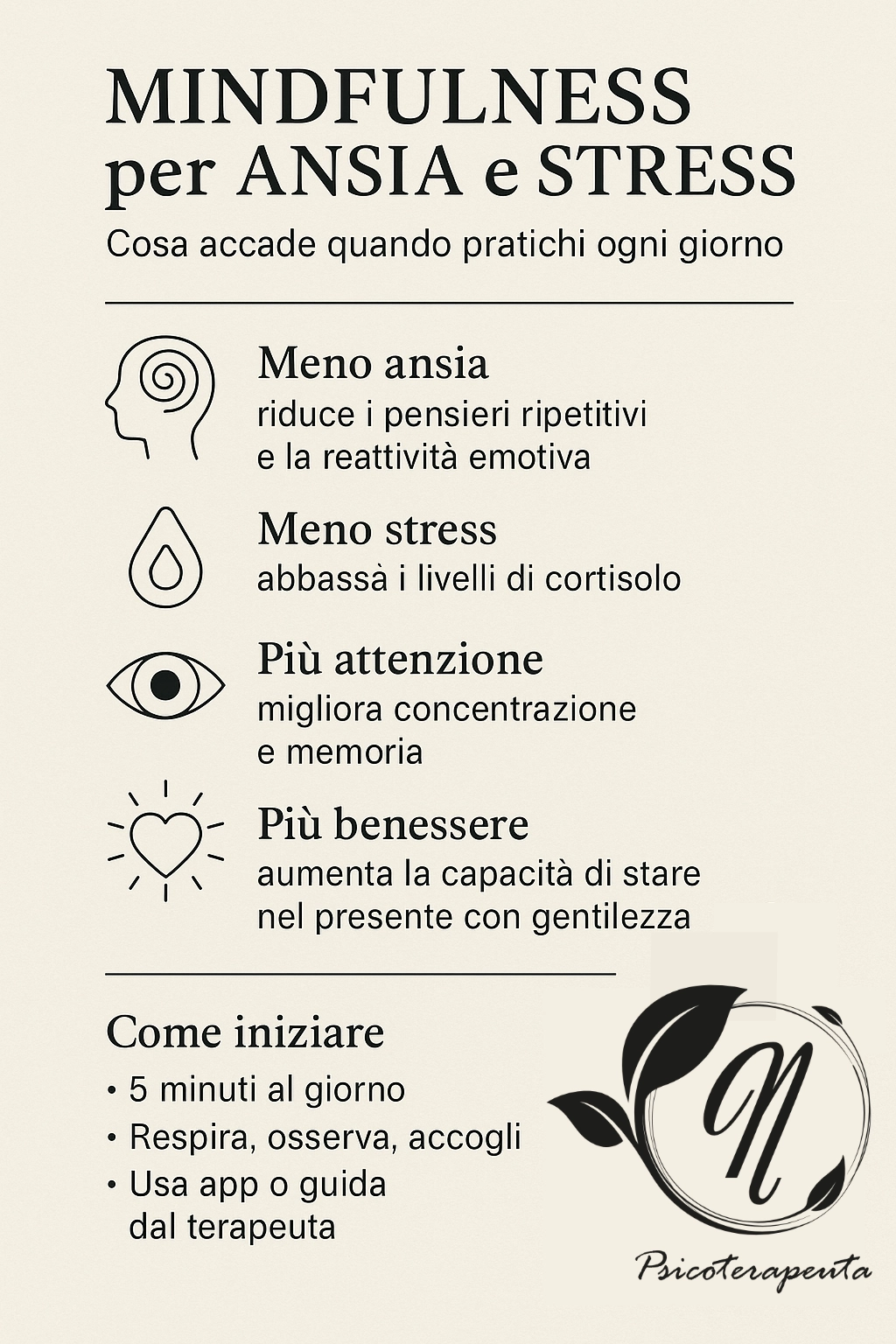 esercizi mindfulness per ansia